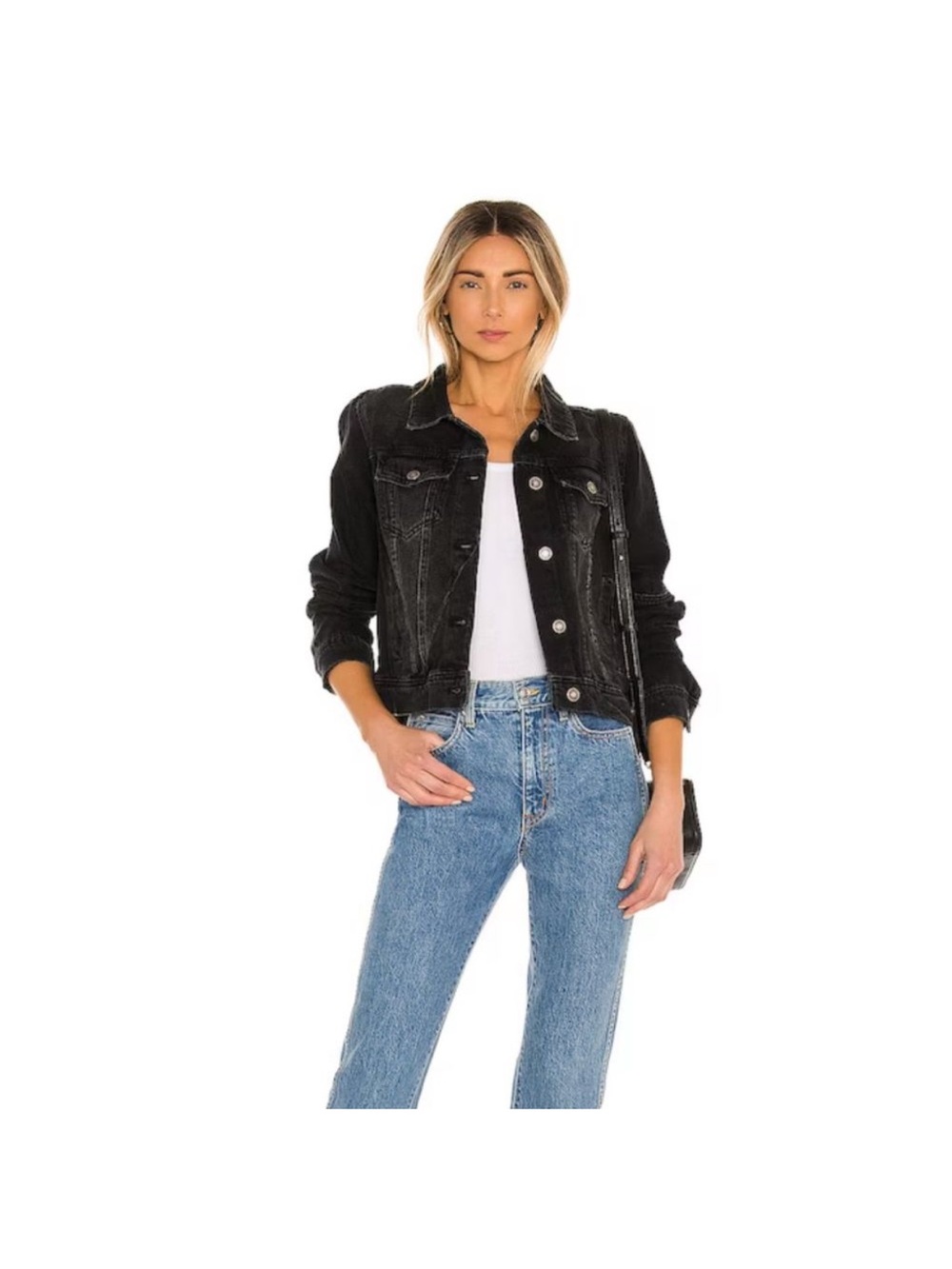 Free people rumors black denim Jacket